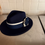 Thumbnail: Navy & white fedora . 57cms