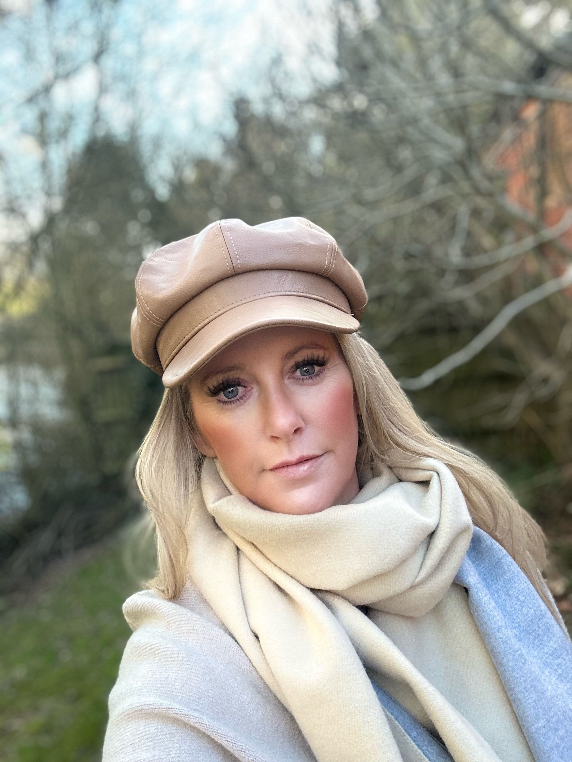 Faux Leather Bakerboy 