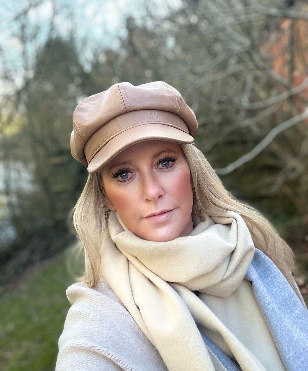 Thumbnail: Faux leather bakerboy cap