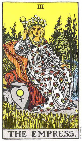 The empress tarot card from Rider Waite Smith deck