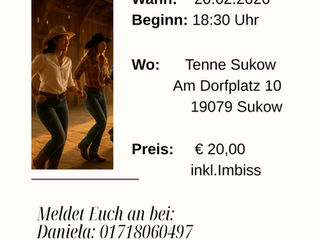 Sukower Line Dance Party am 20.02.2026