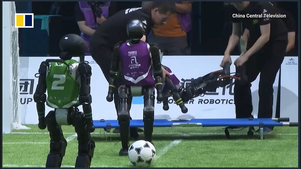 Robots Autónomos-IA Juegan Football En China.