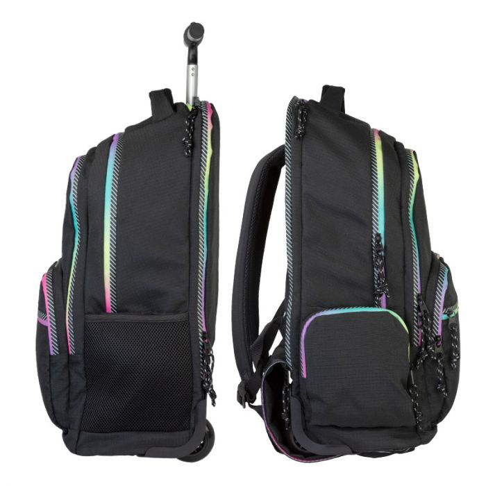 Thumbnail: Sac à dos à roulettes Sunset 6 Zips (25L), Noir