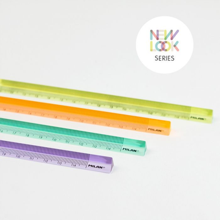 Thumbnail: Boîte de présentation 60 règles triangulaires 15 cm, série New Look