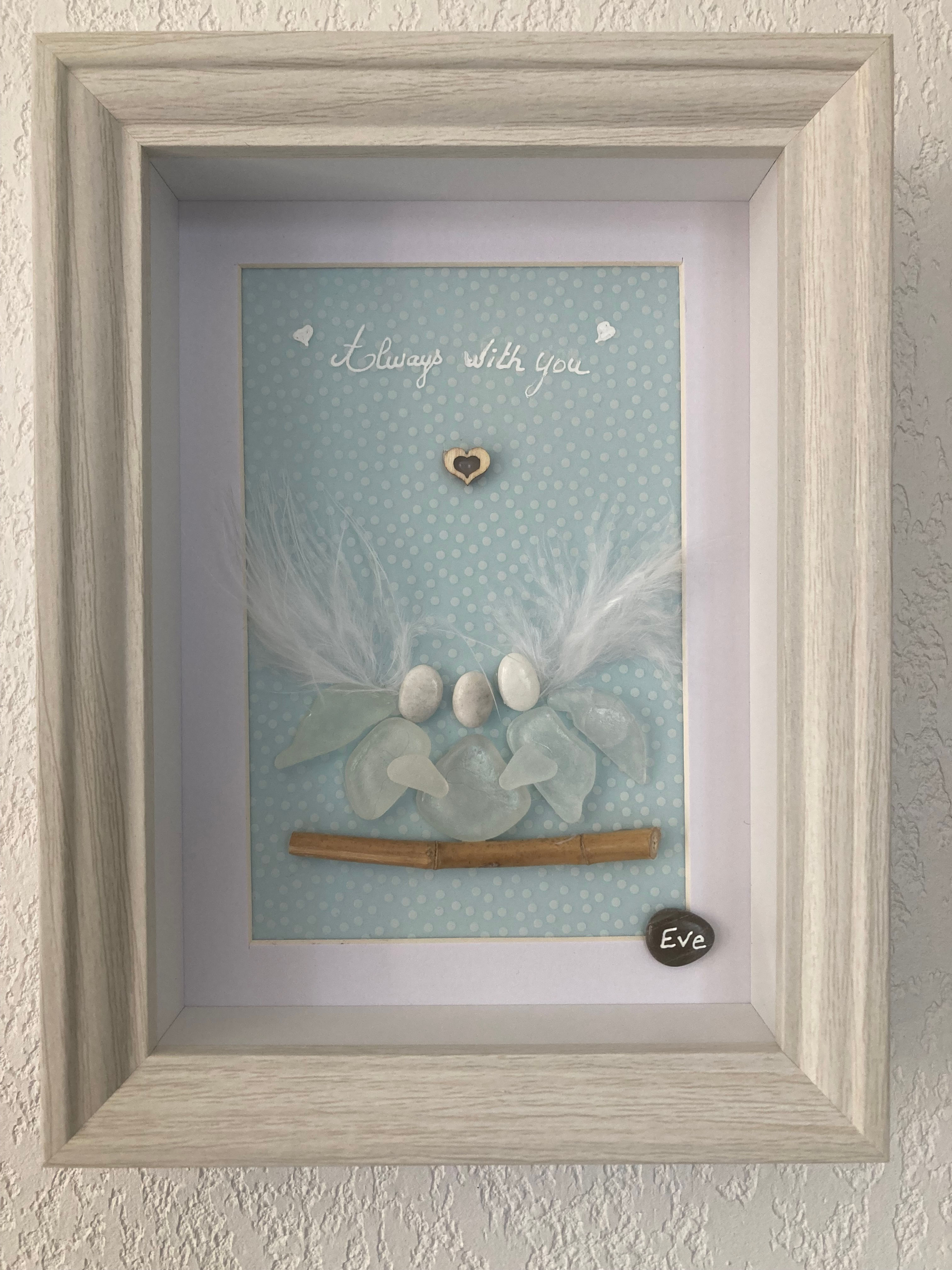 N° 121 - 3 Anges Transparents Fond Bleu Ciel