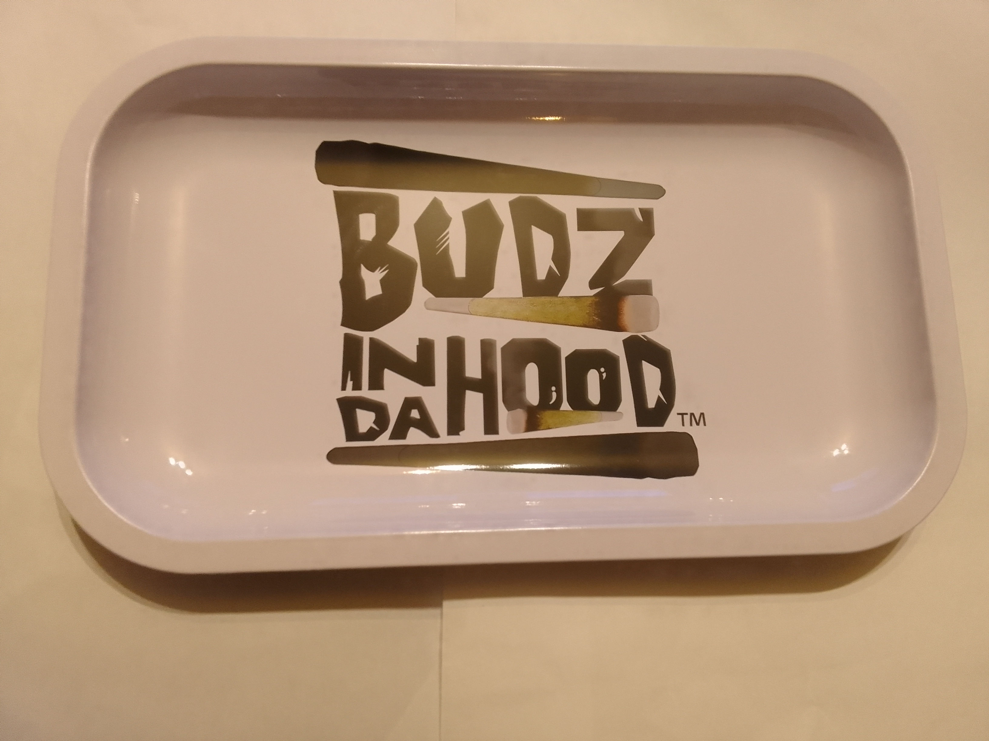 BudzInDaHood White Rolling Tray