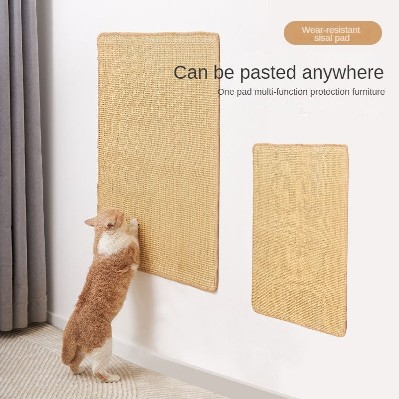 Scratcher Sisal Hemp Board Wall Pad Furniture Protective Scratching Post For Cat