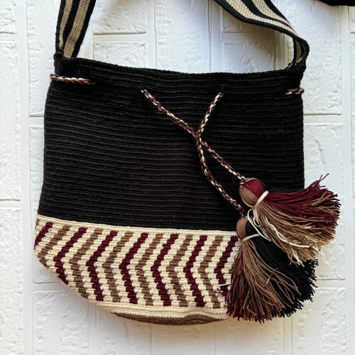 Wayuu bag ワユーバッグ　レディース　＆　メンズ Wayuu shoulder bag brown lilac mint navy – Laka Chaka