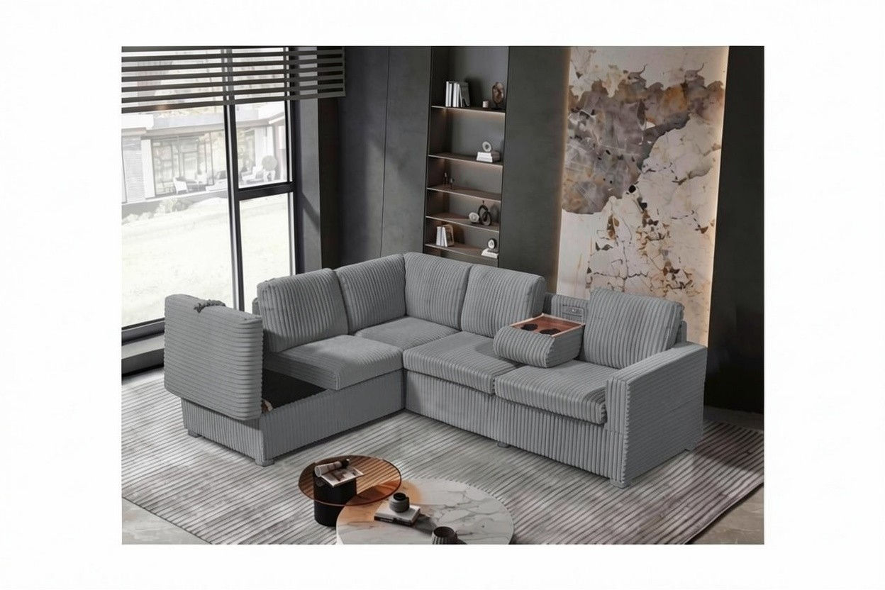 Snuggle Sectional-Grey