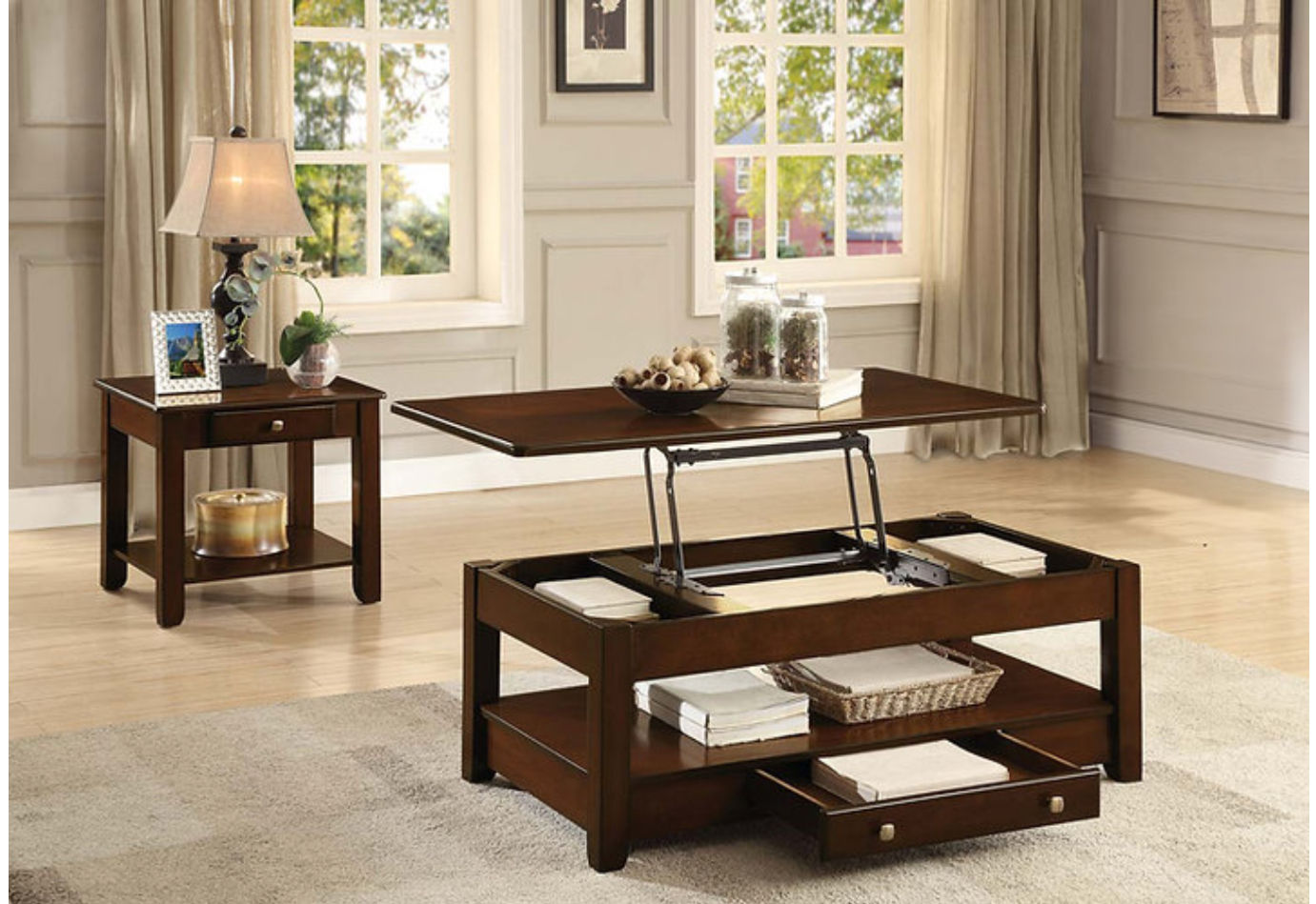 Espresso coffee table