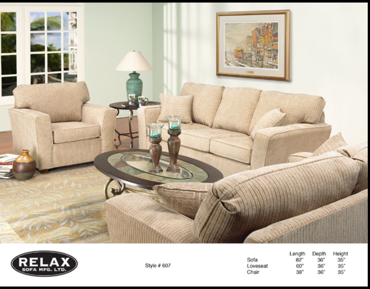 607 Sofa Love seat and Chair Set