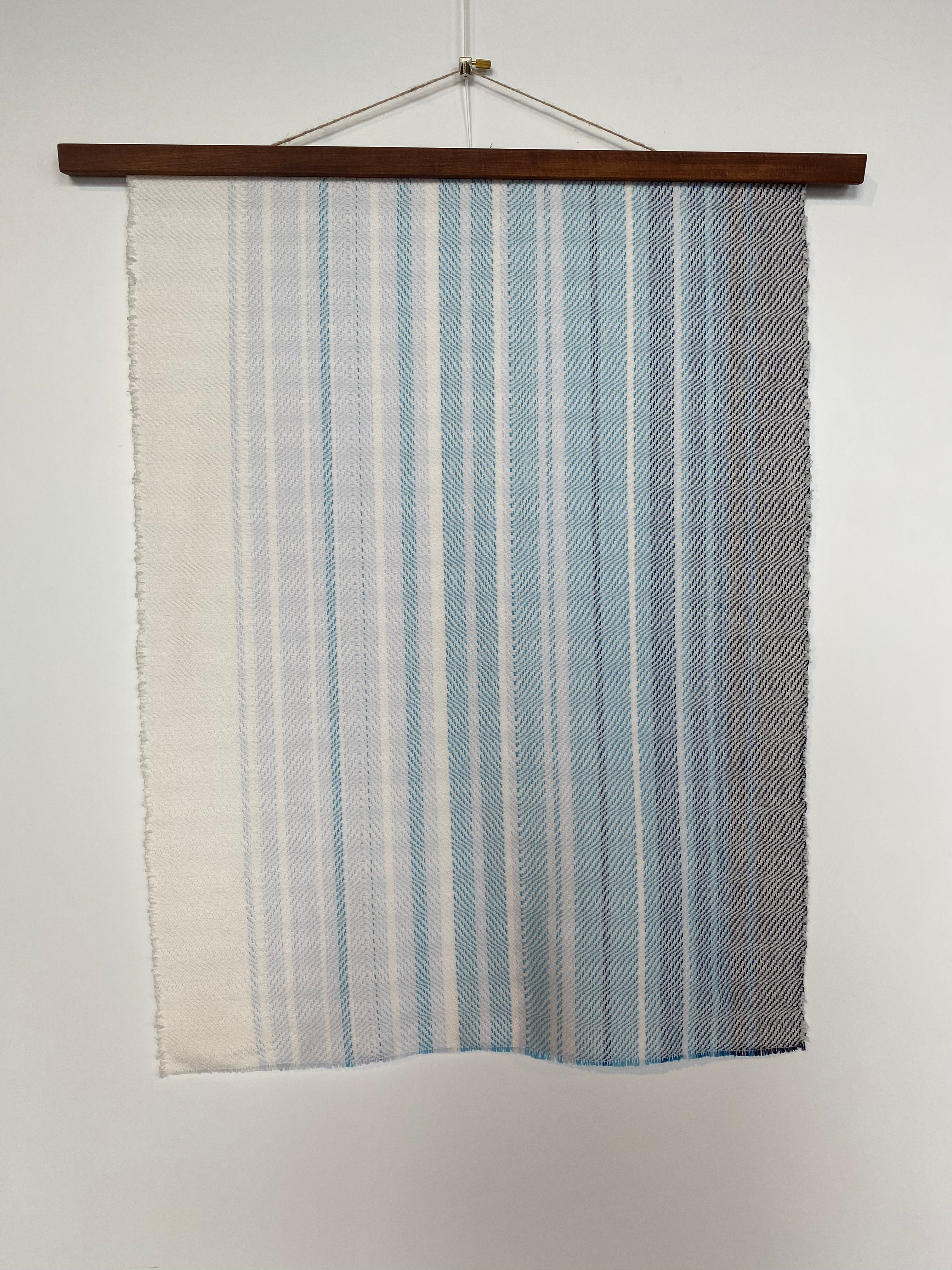 Blue Ombre 'Waves' Wall Hanging