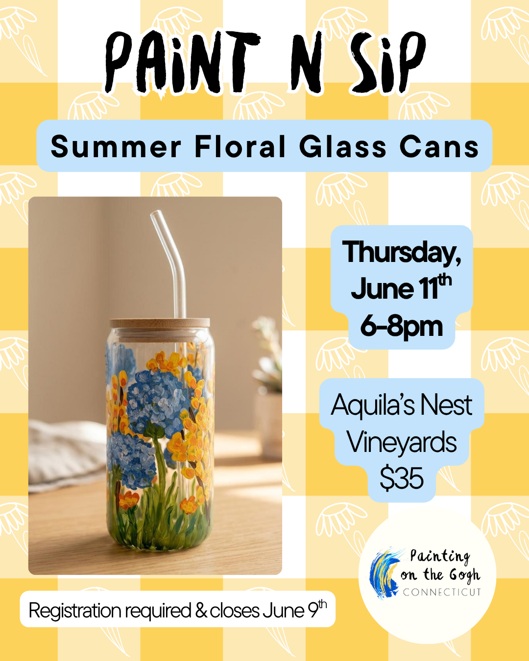 Summer Florals Glass Cans | Aquila's Nest Vineyards
