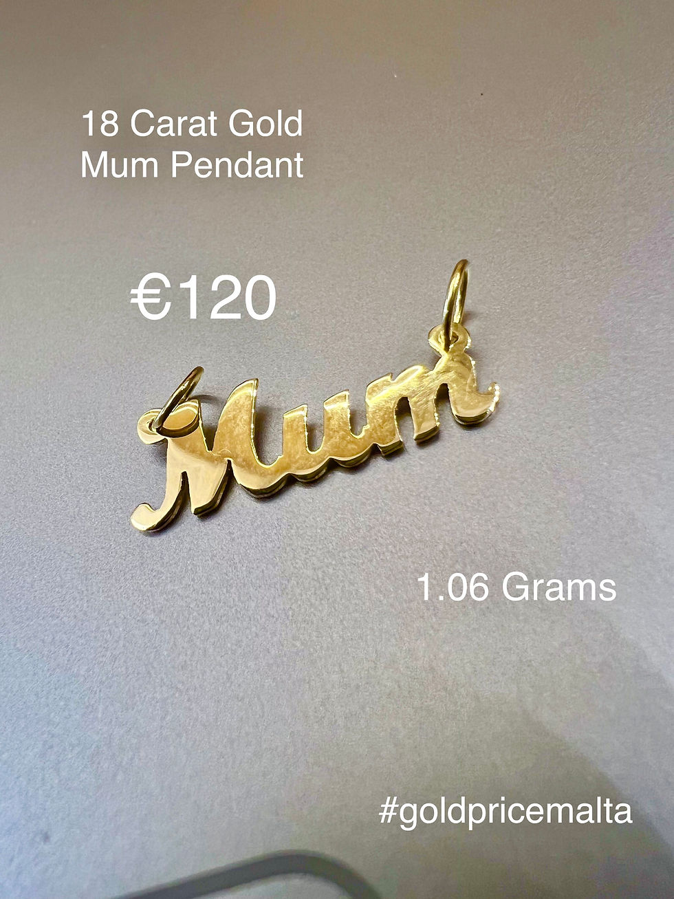 18 Carat Gold Mum Pendant