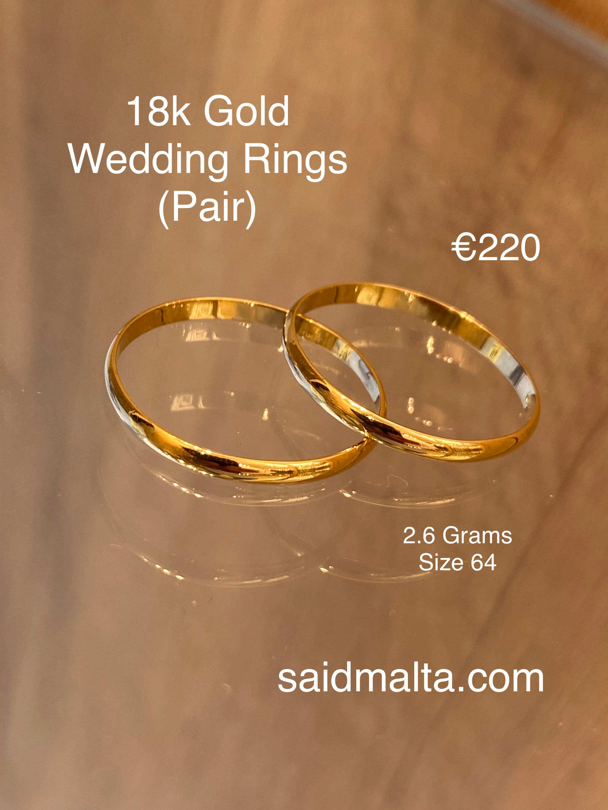 18 Carat Gold Wedding Rings