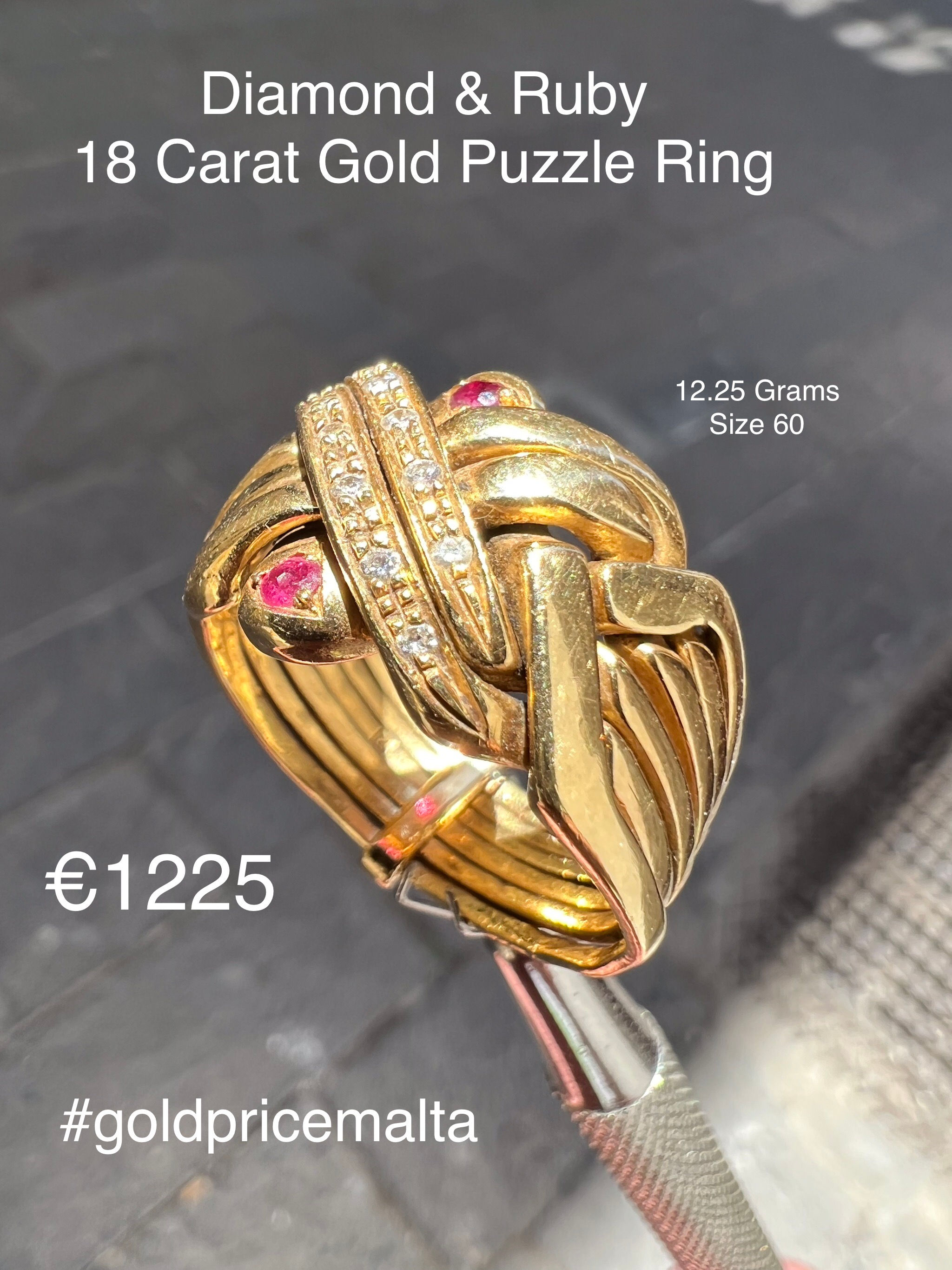 Diamond & Ruby 18 Carat Gold Ring