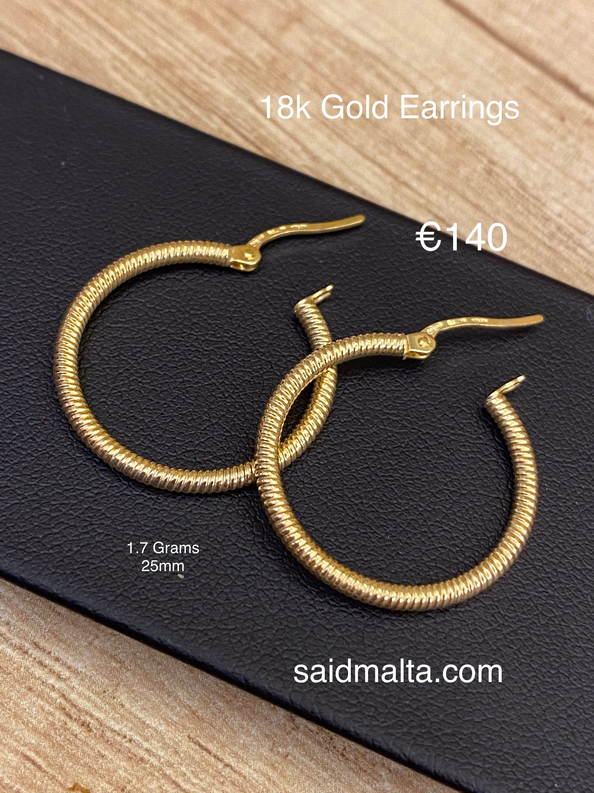 18 Carat Gold Earrings