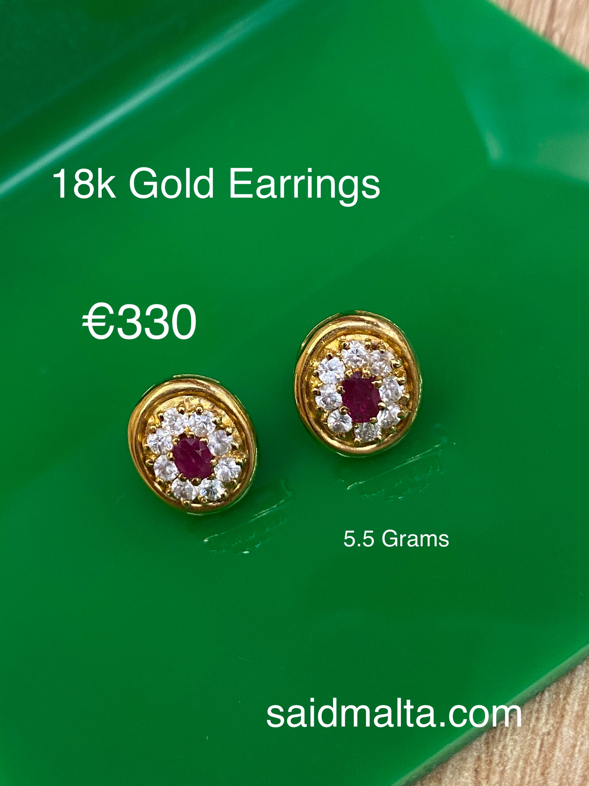 18 Carat Gold Earrings