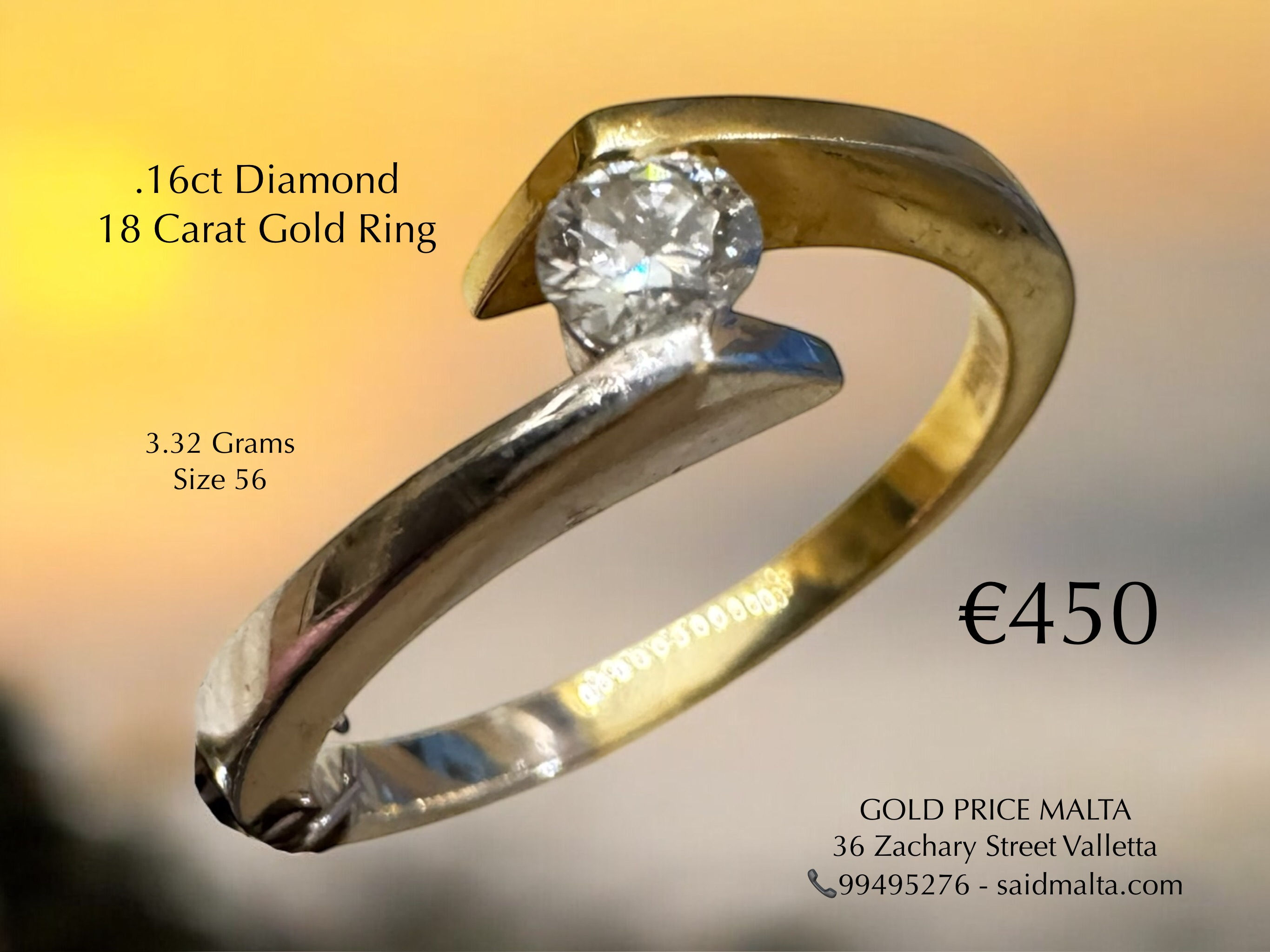 .16ct Diamond 18 Carat Gold Ring