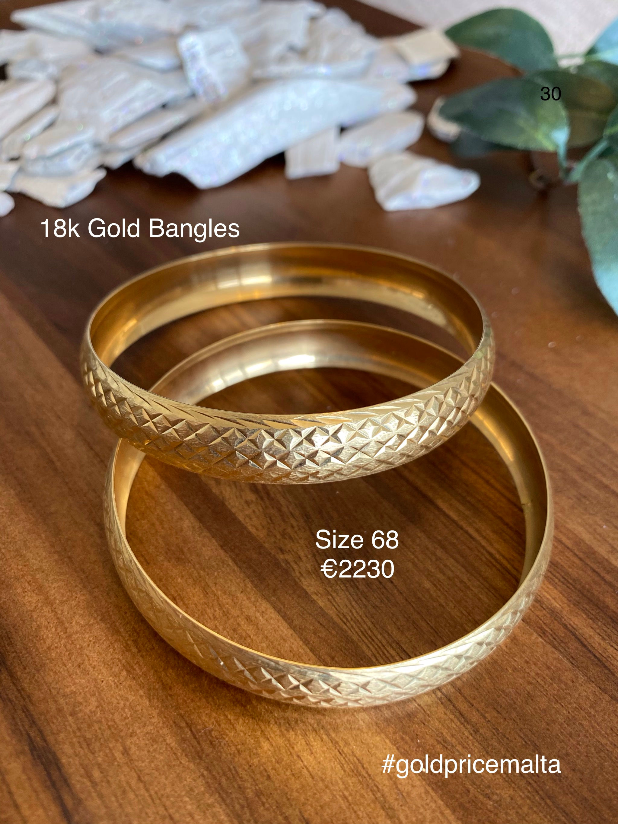 18 Carat Gold Bangles
