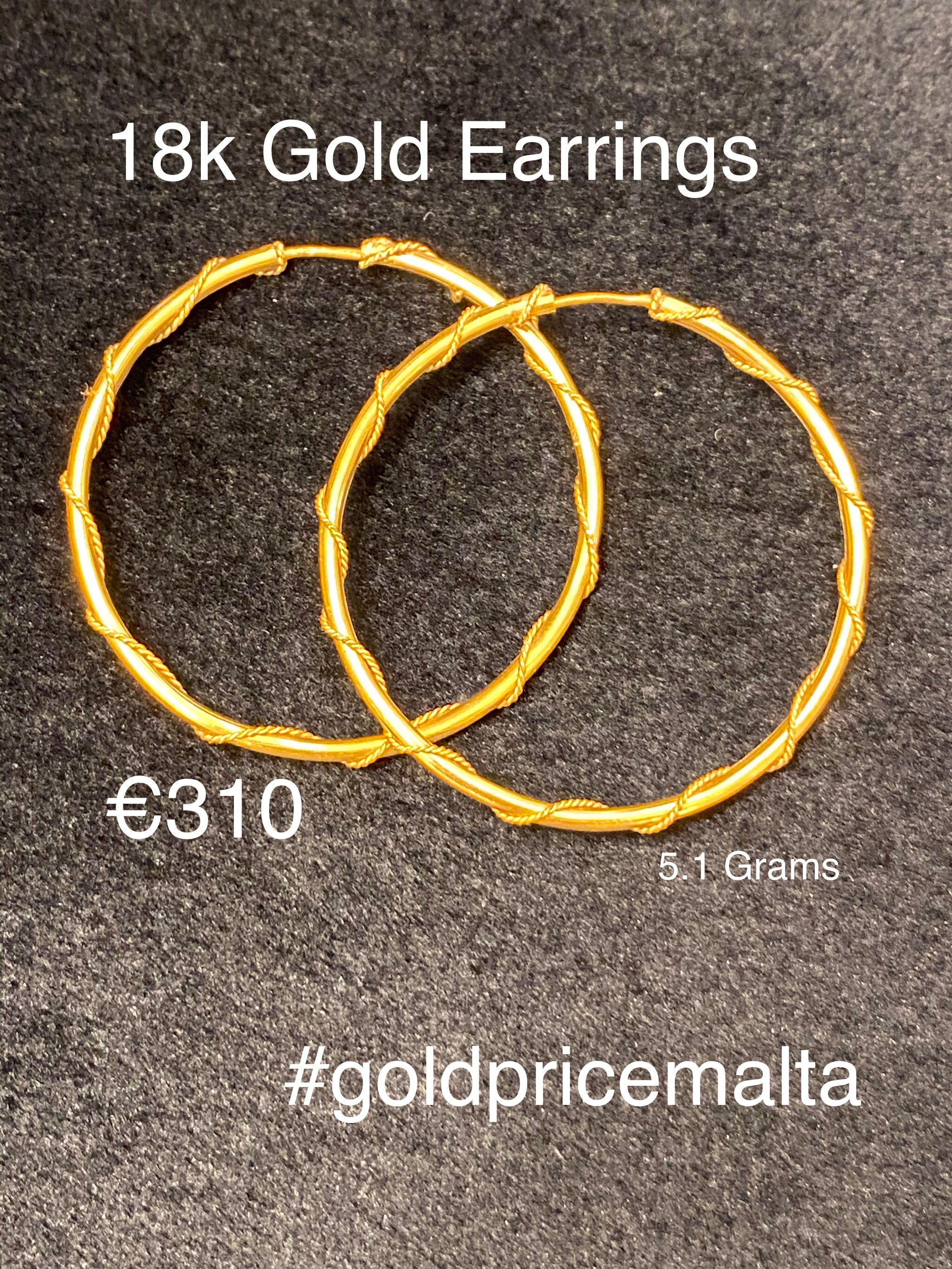 18 Carat Gold Earrings