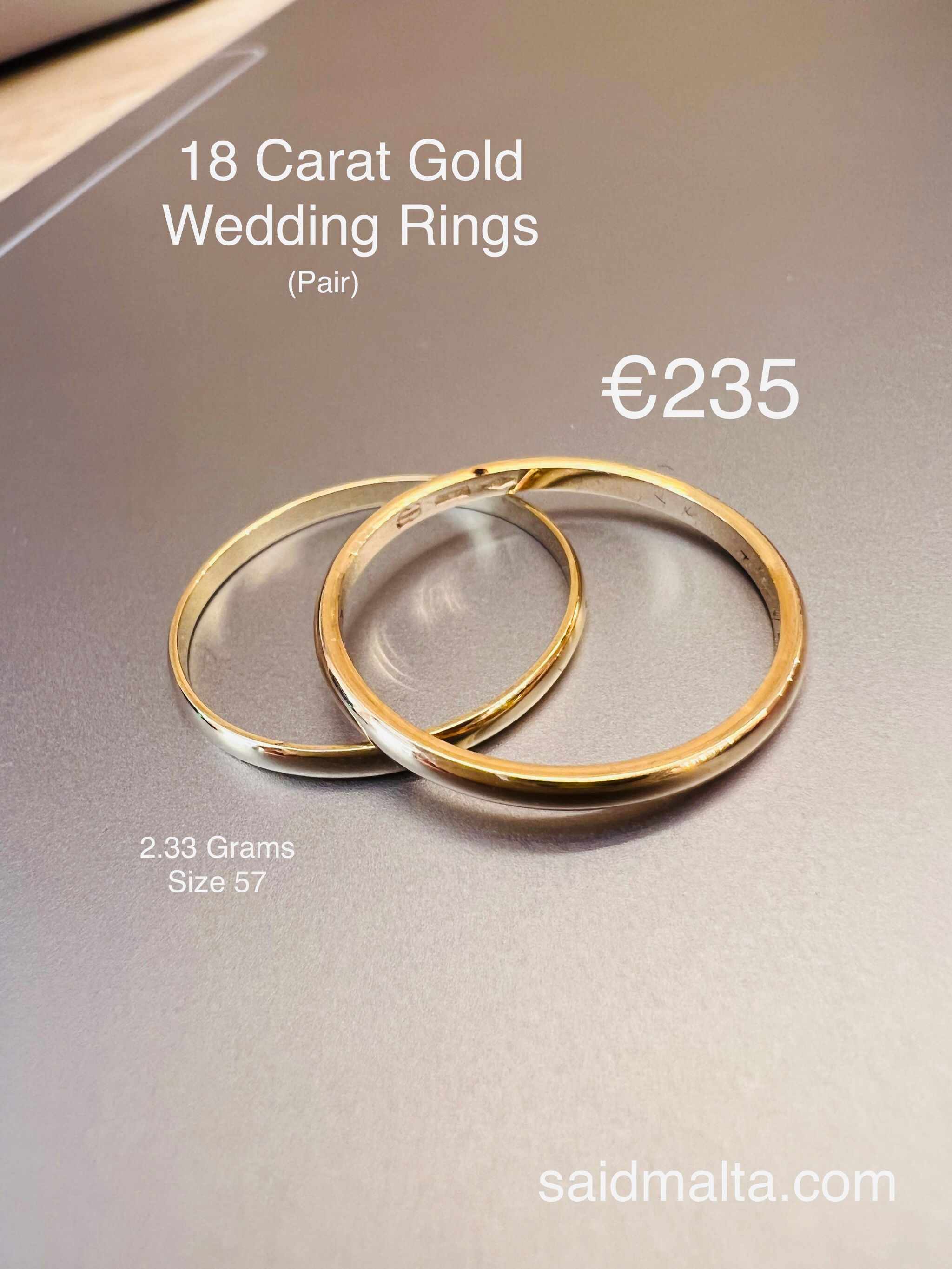 18 Carat Gold Wedding RIngs