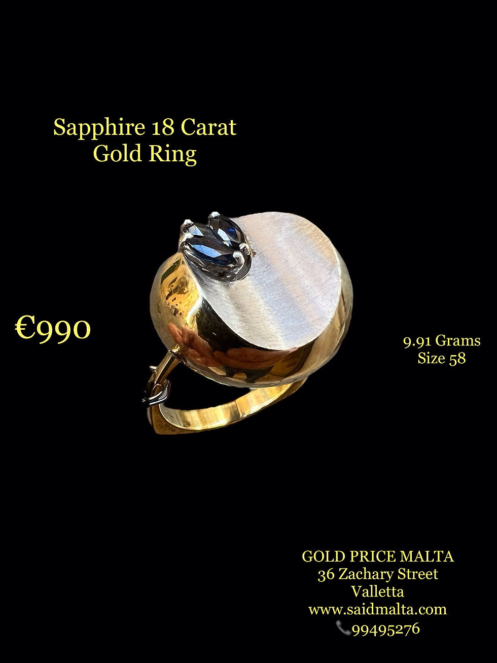 Sapphire 18 Carat Gold Ring