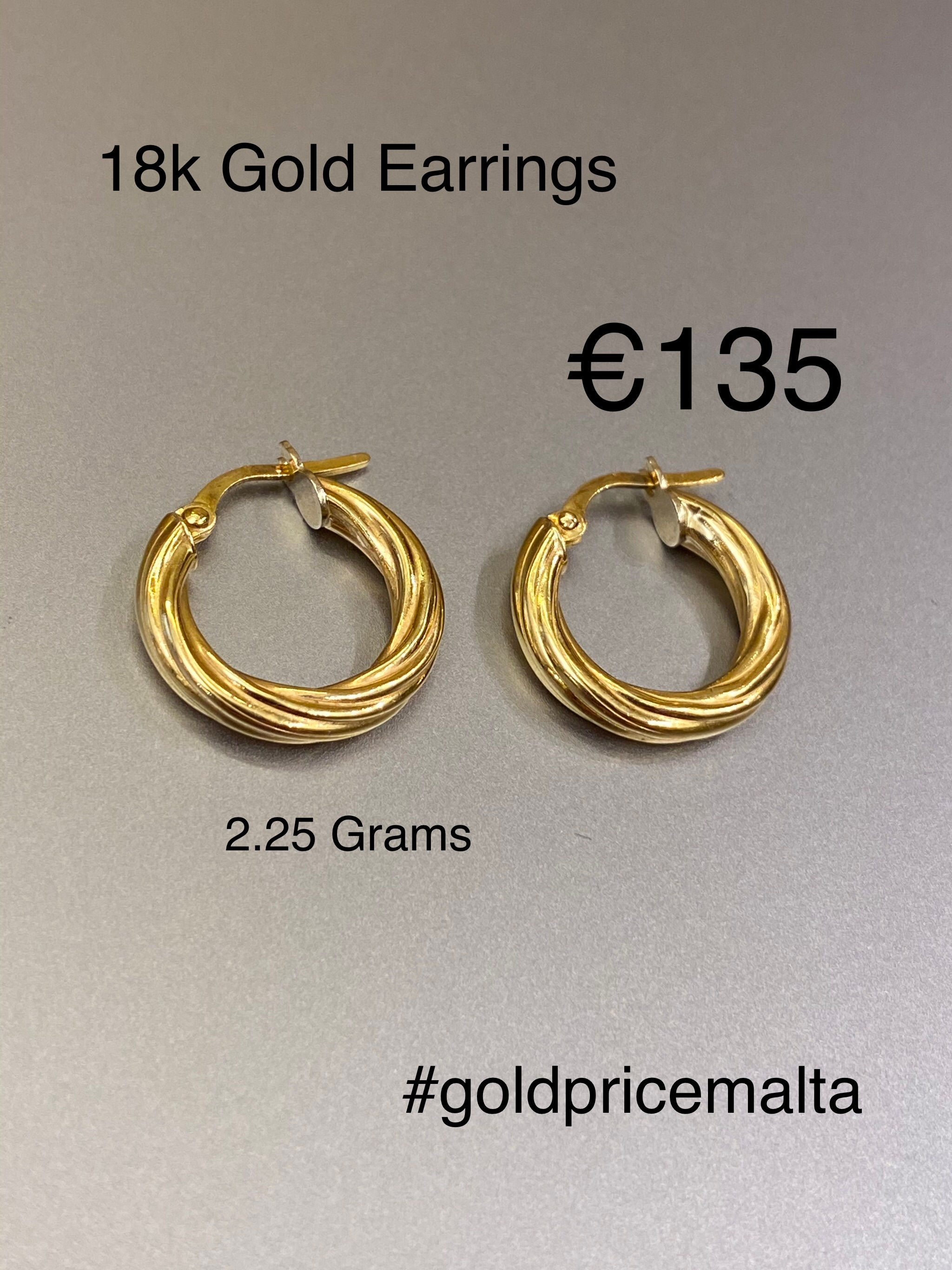 18 Carat Gold Earrings