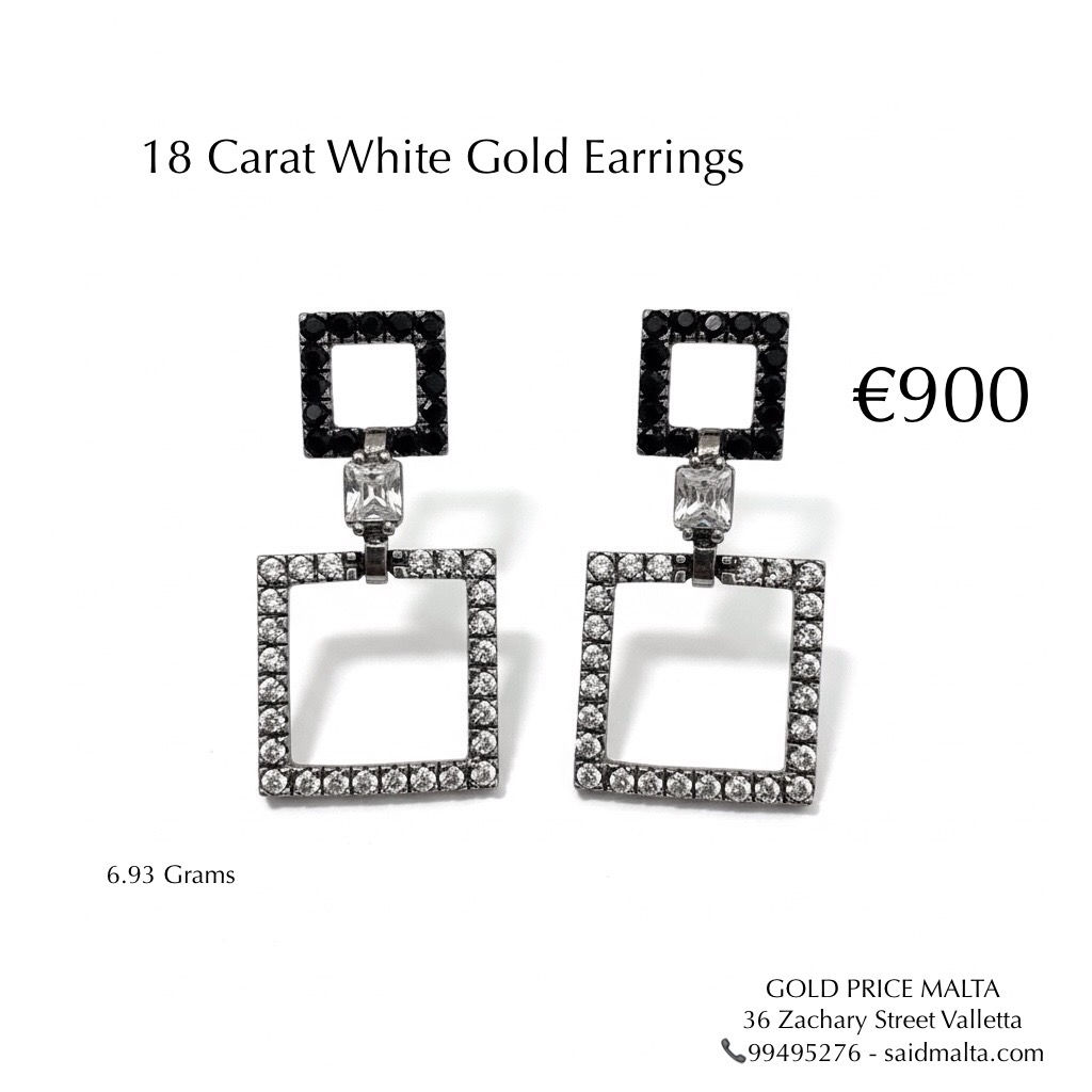 18 Carat White Gold Earrings