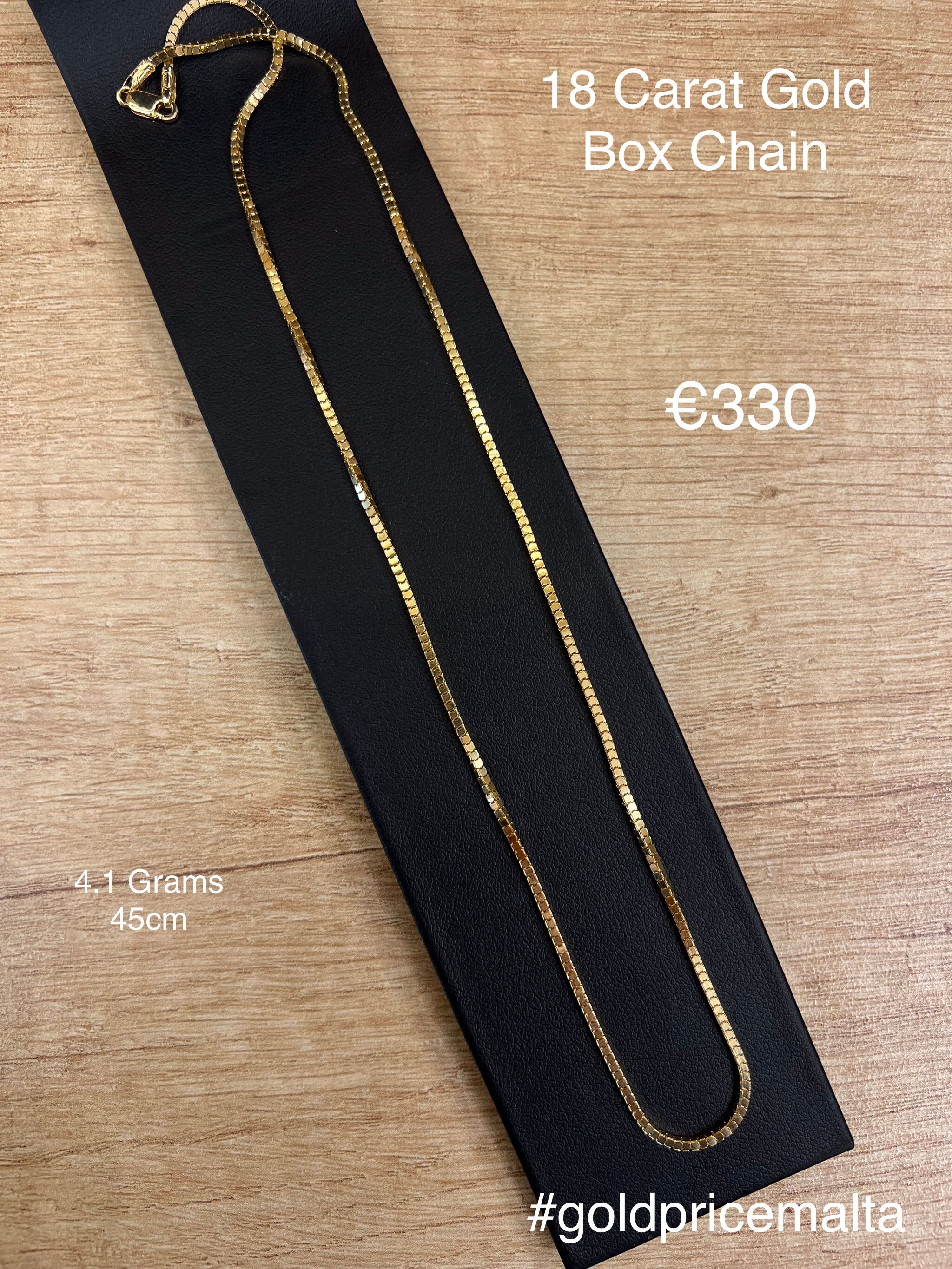18 Carat Gold Box Chain