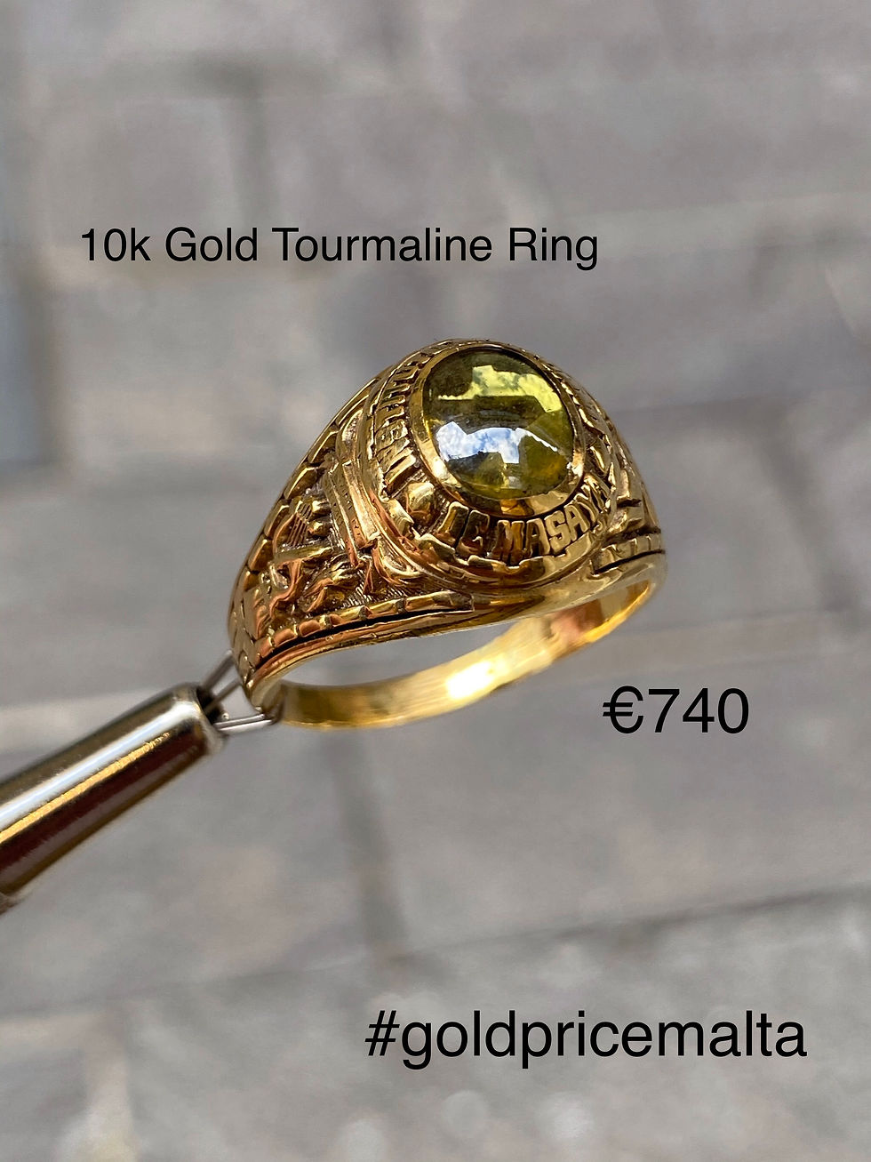 10 Carat Gold Tourmaline Ring