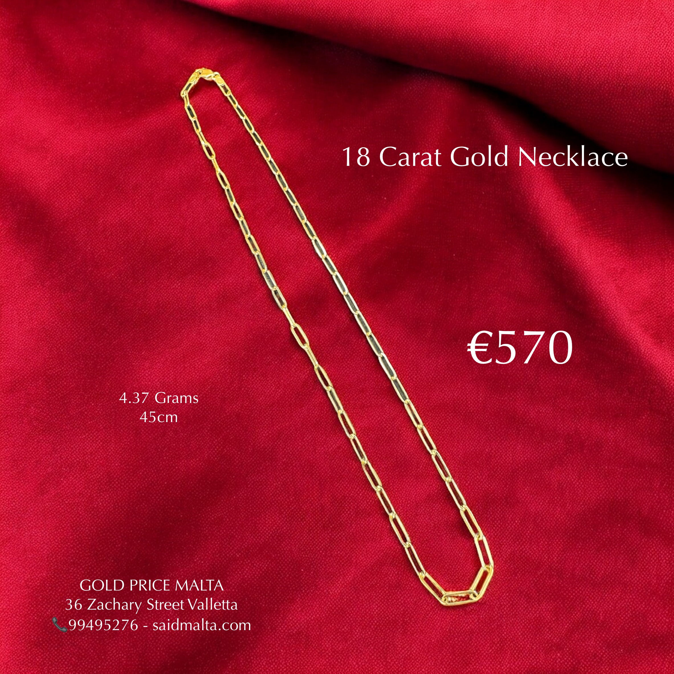 18 Carat Gold Necklace