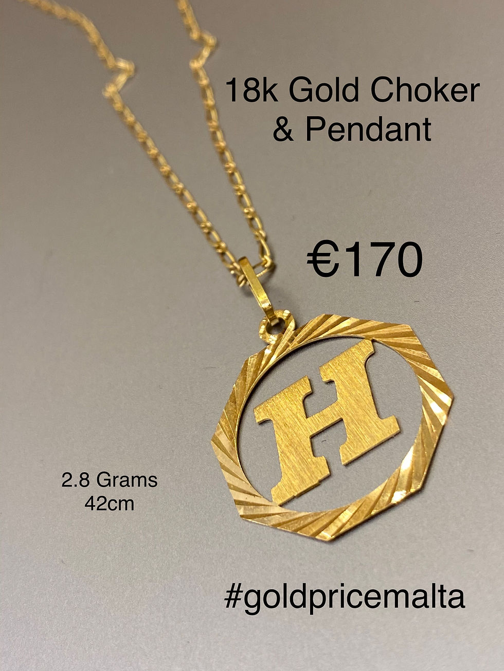 18 Carat Gold Choker & Pendant