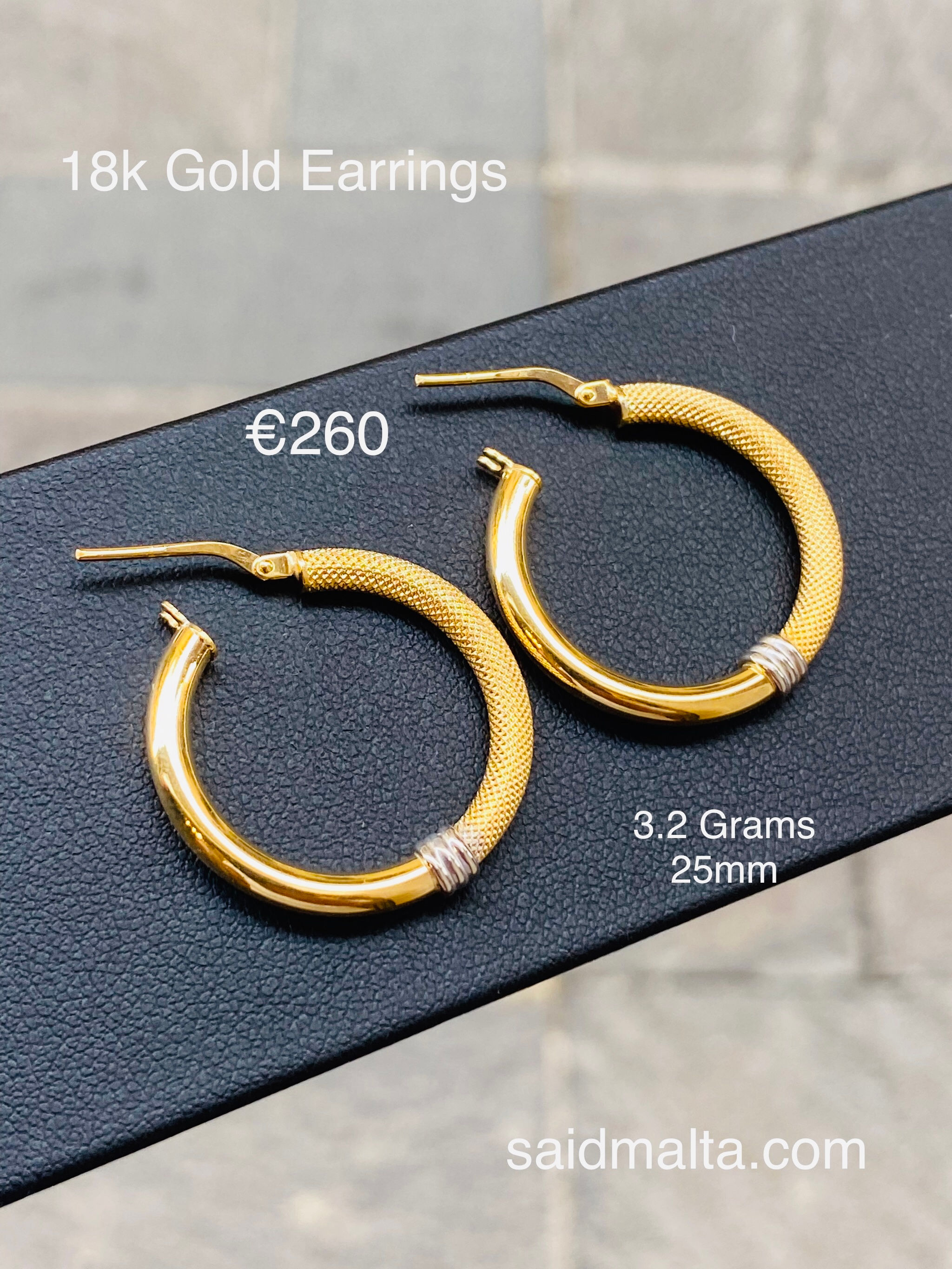 18 Carat Gold Earrings