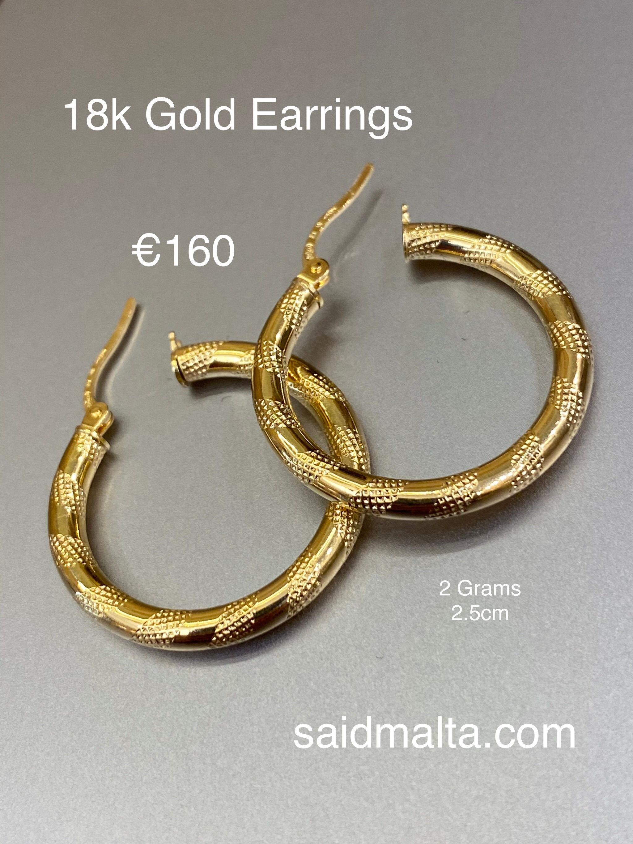 18 Carat Gold Earrings