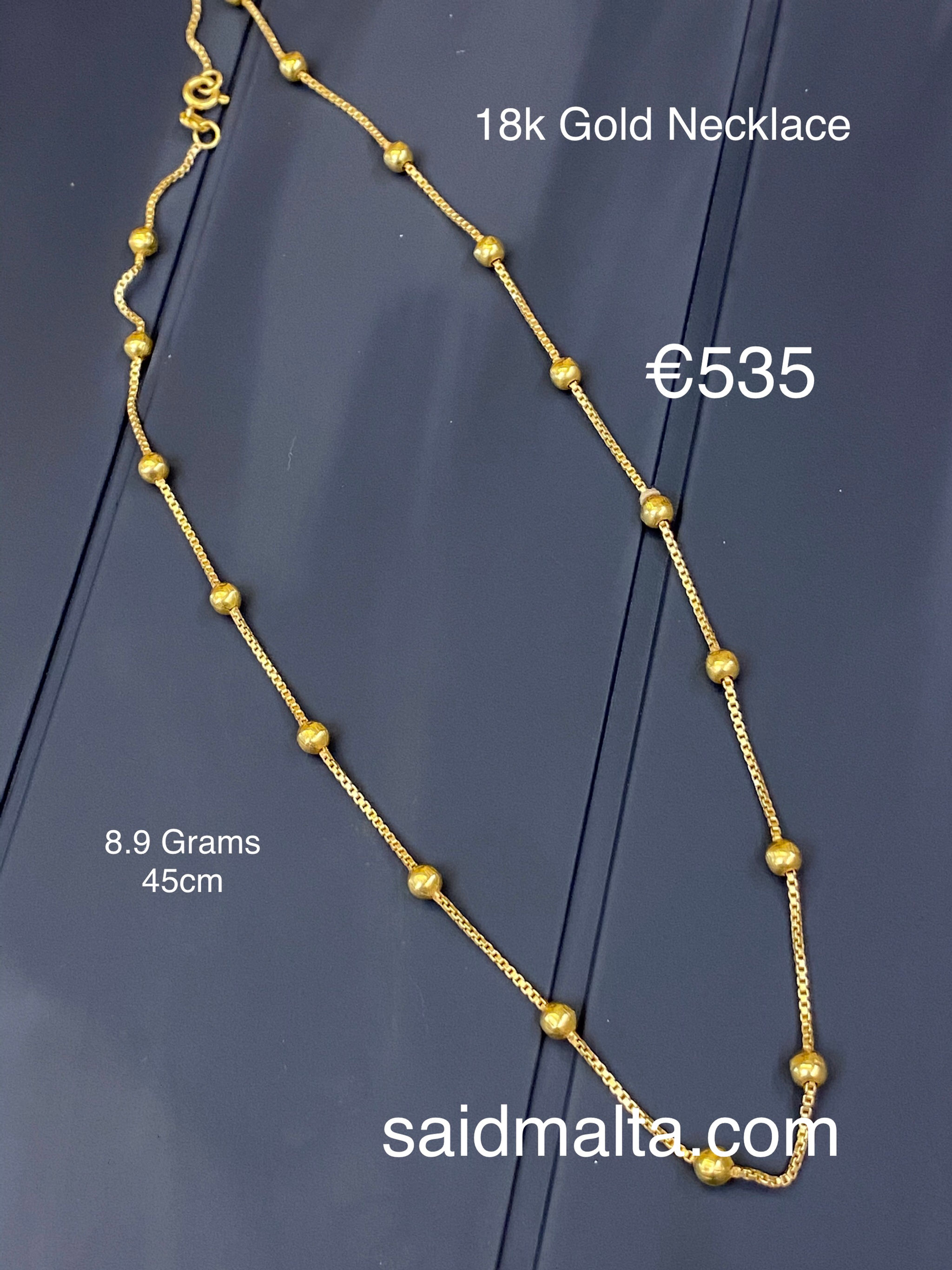18 Carat Gold Necklace