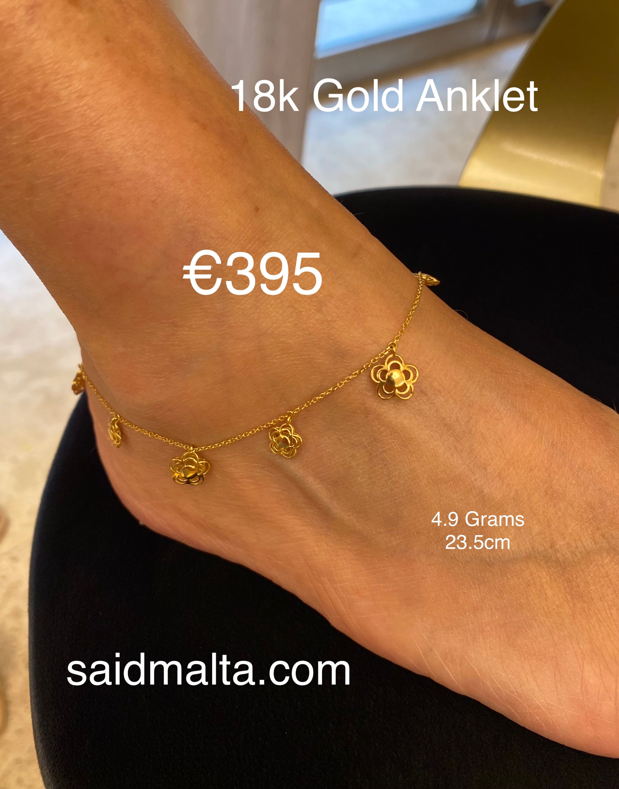18 Carat Gold Anklet