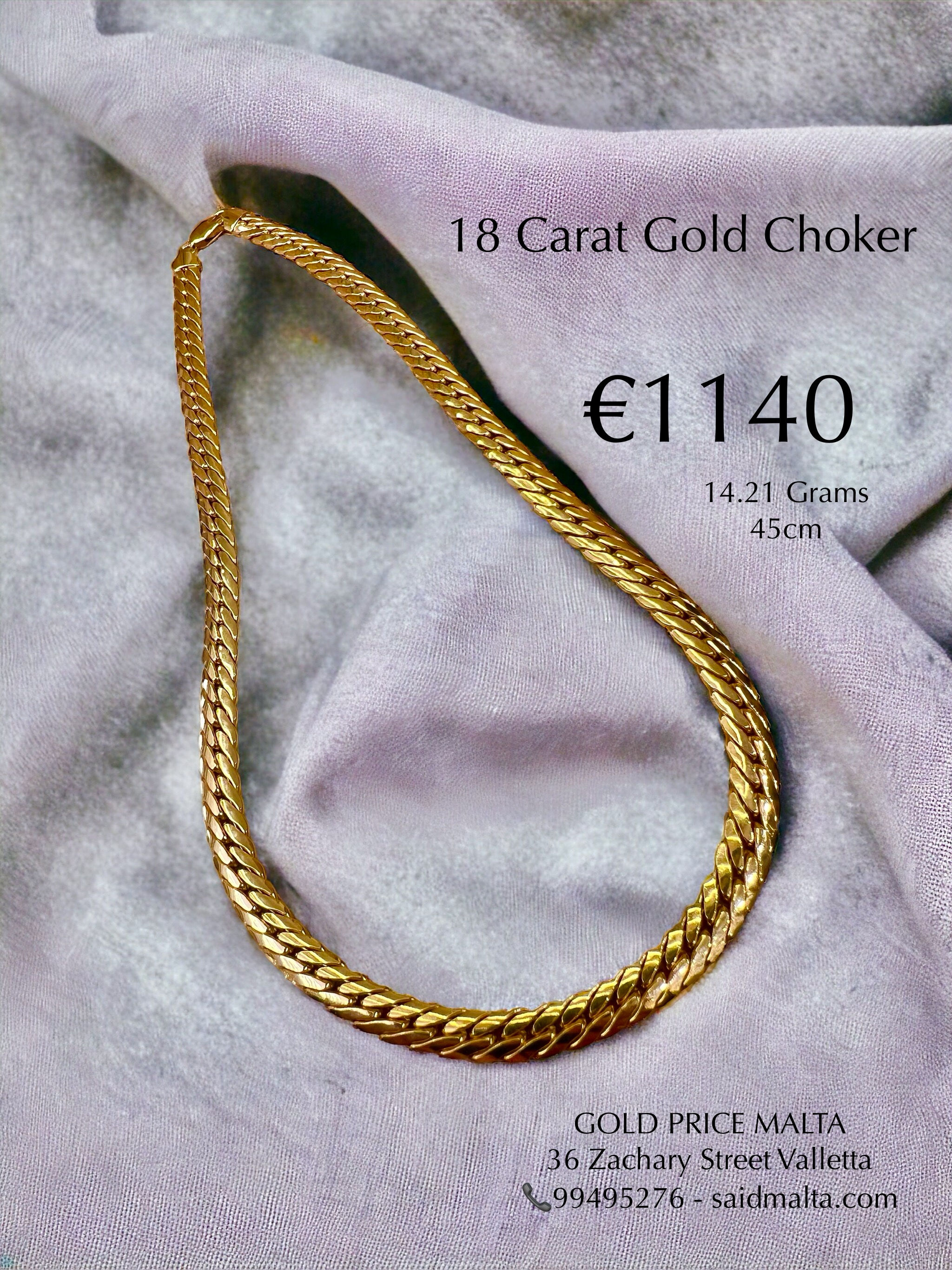 18 Carat Gold Choker