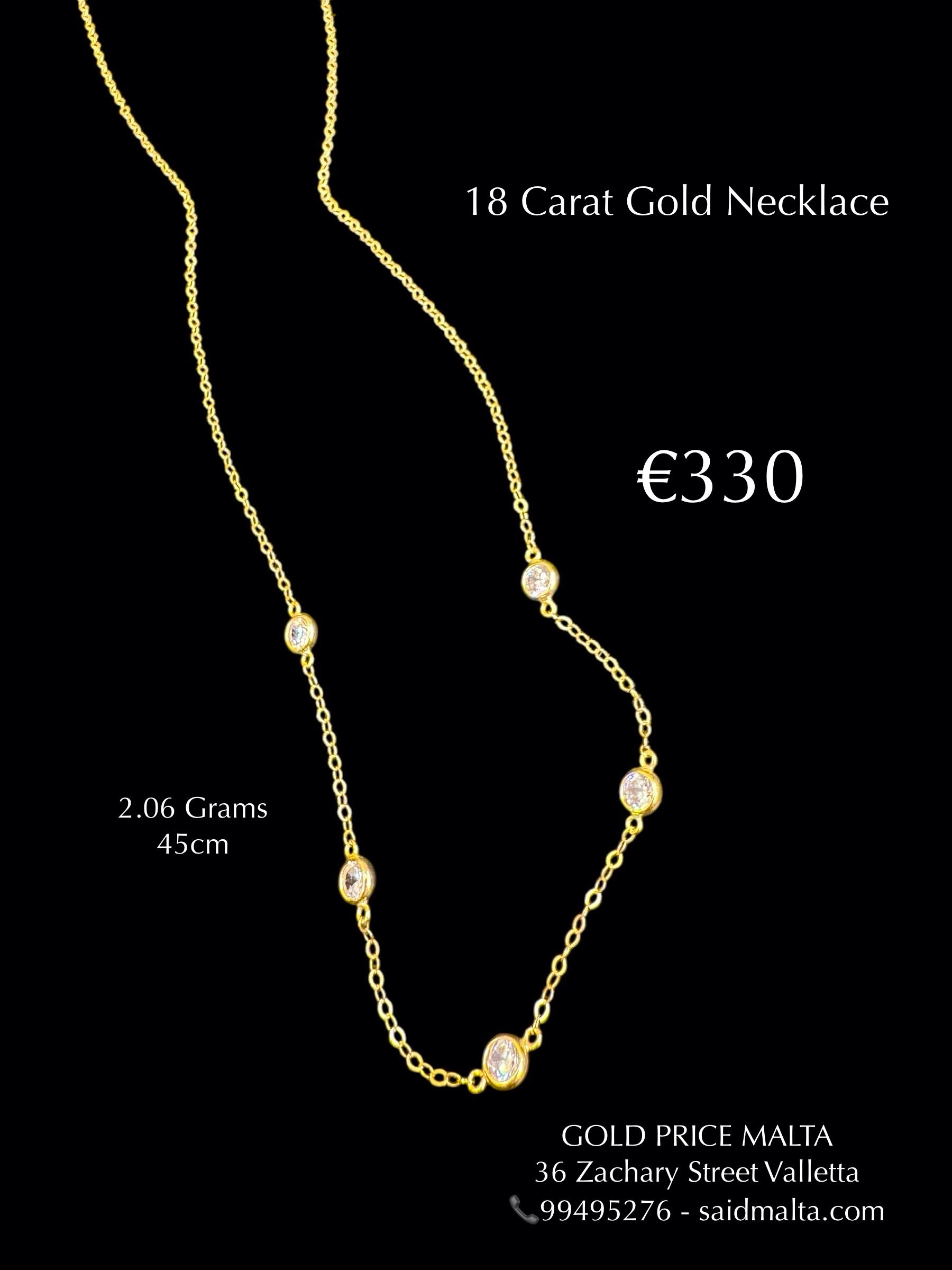 18 Carat Gold Necklace