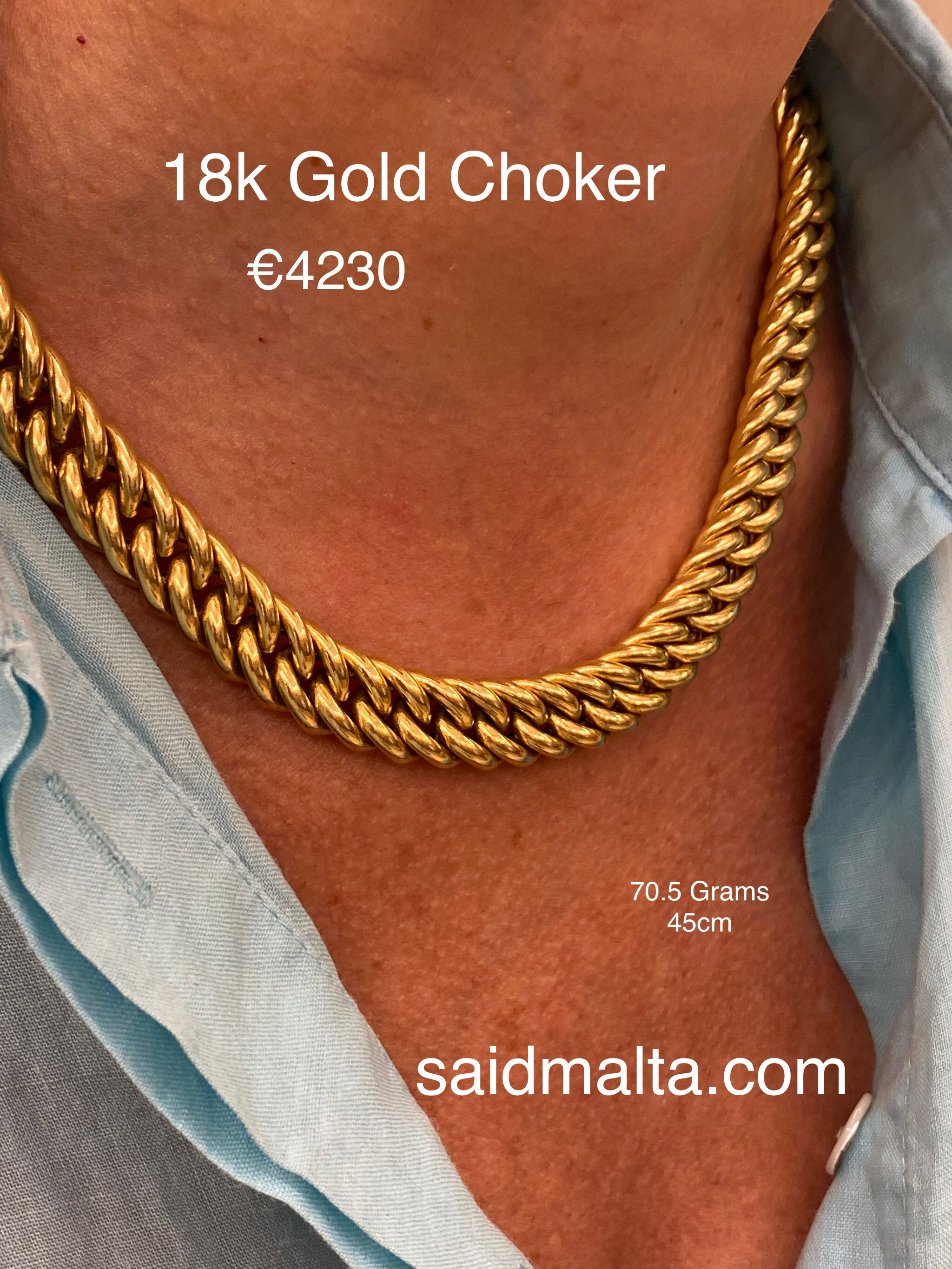 18 Carat Gold Choker