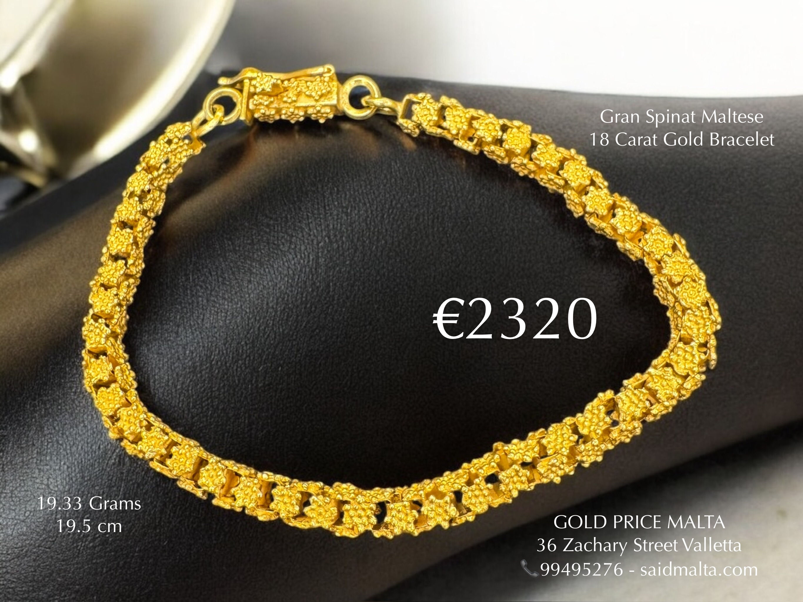 Gran Spinat Maltese 18 Carat Gold Bracelet