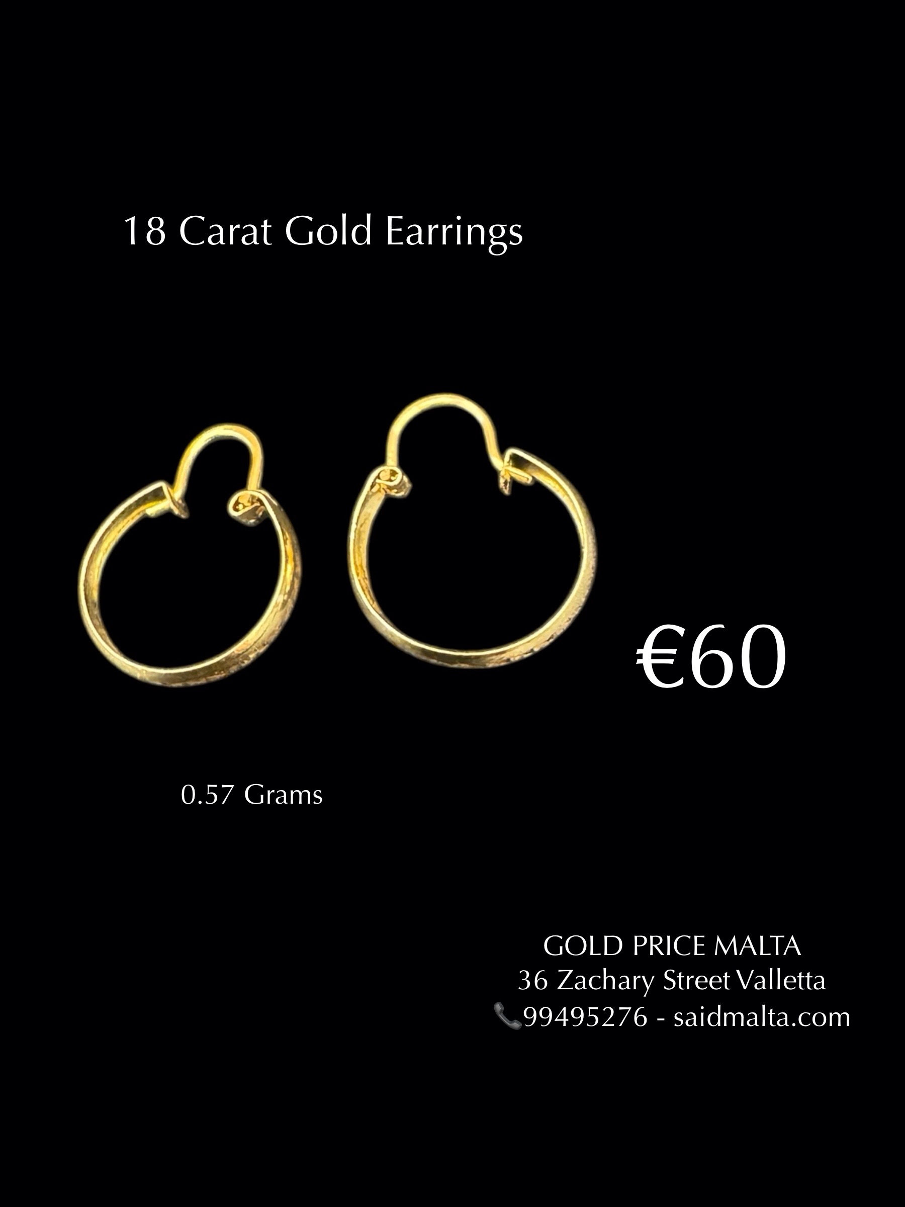 18 Carat Gold Earrings