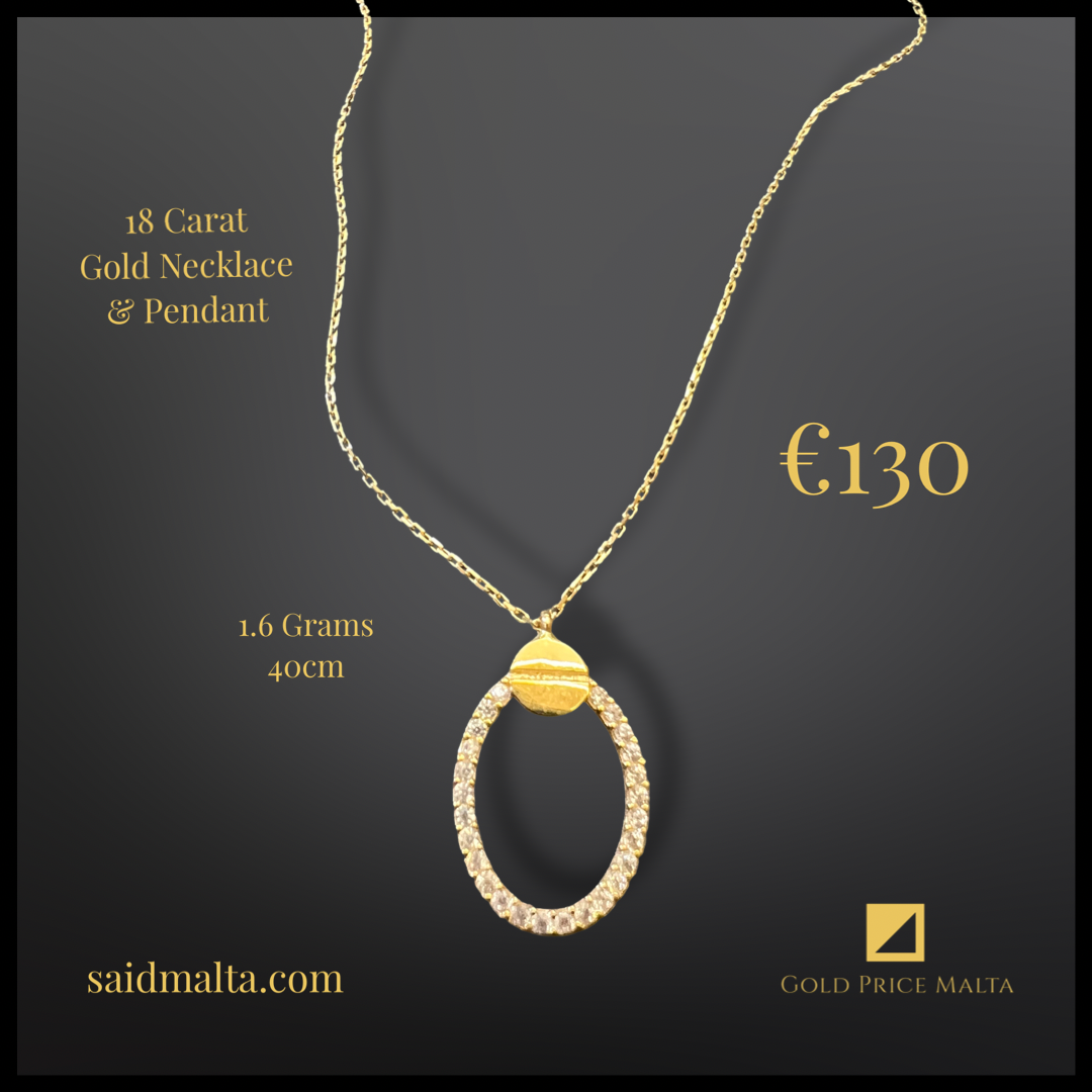 18 Carat Gold Necklace & Pendant
