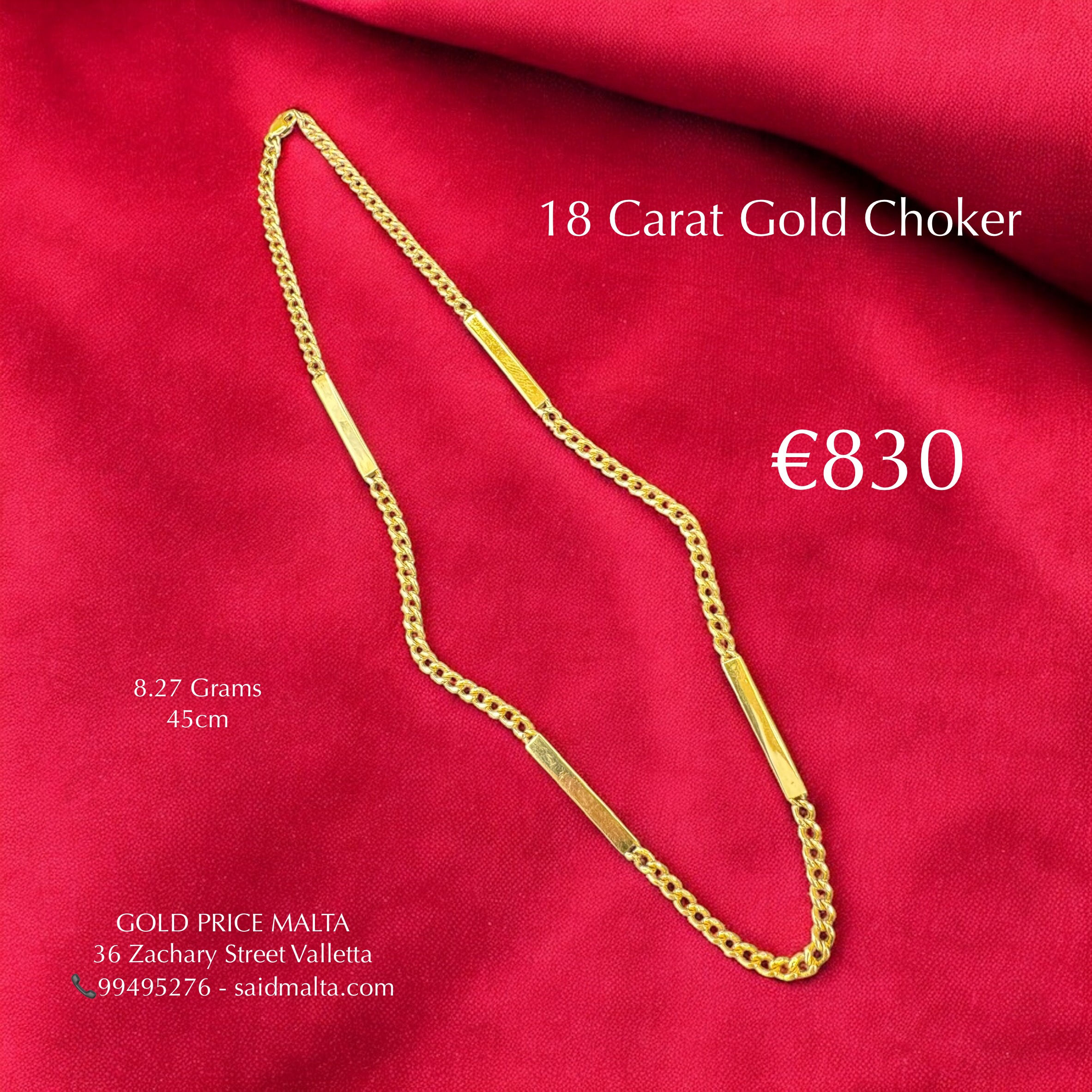 18 Carat Gold Choker