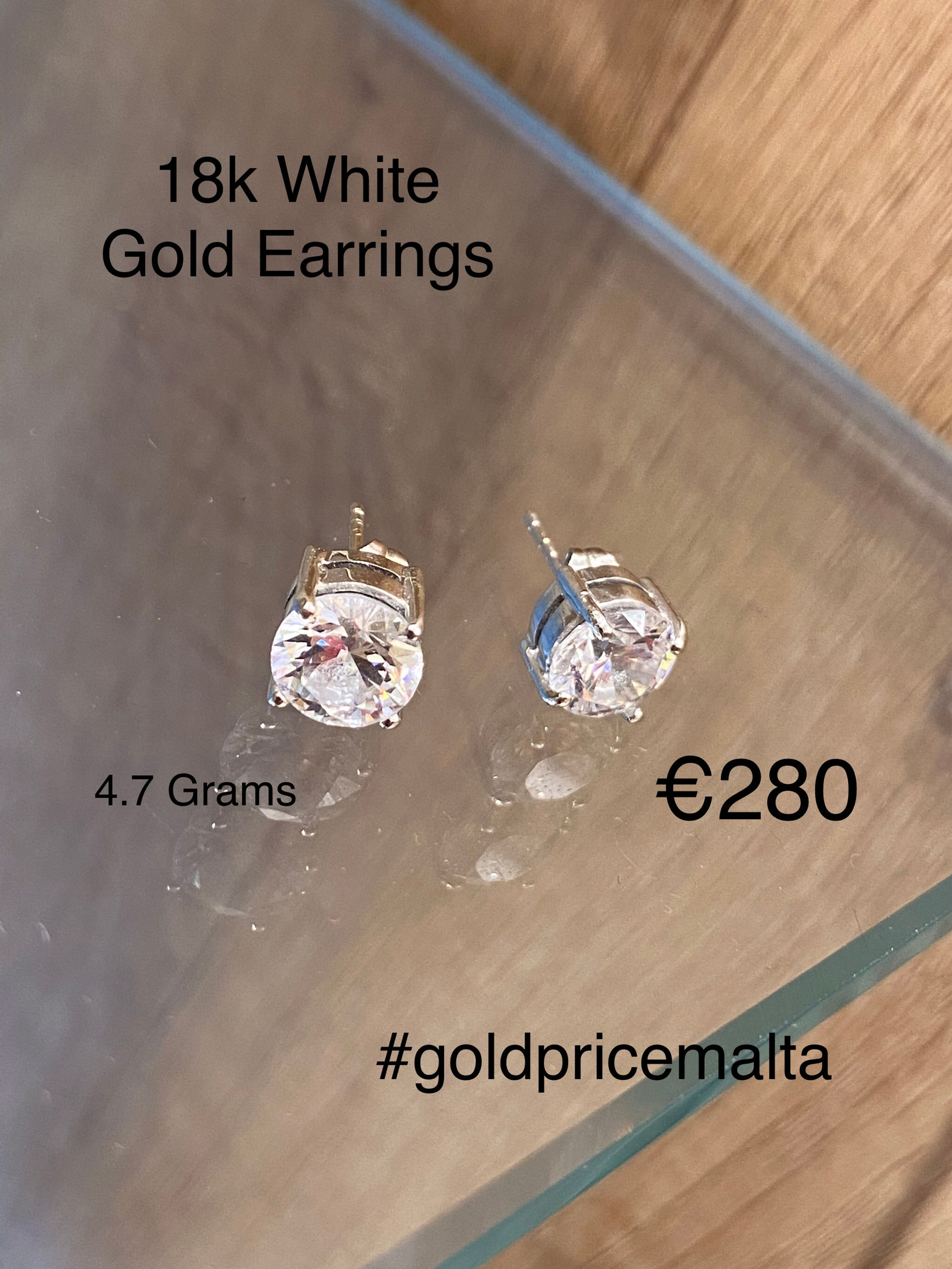 18 Carat White Gold Earrings