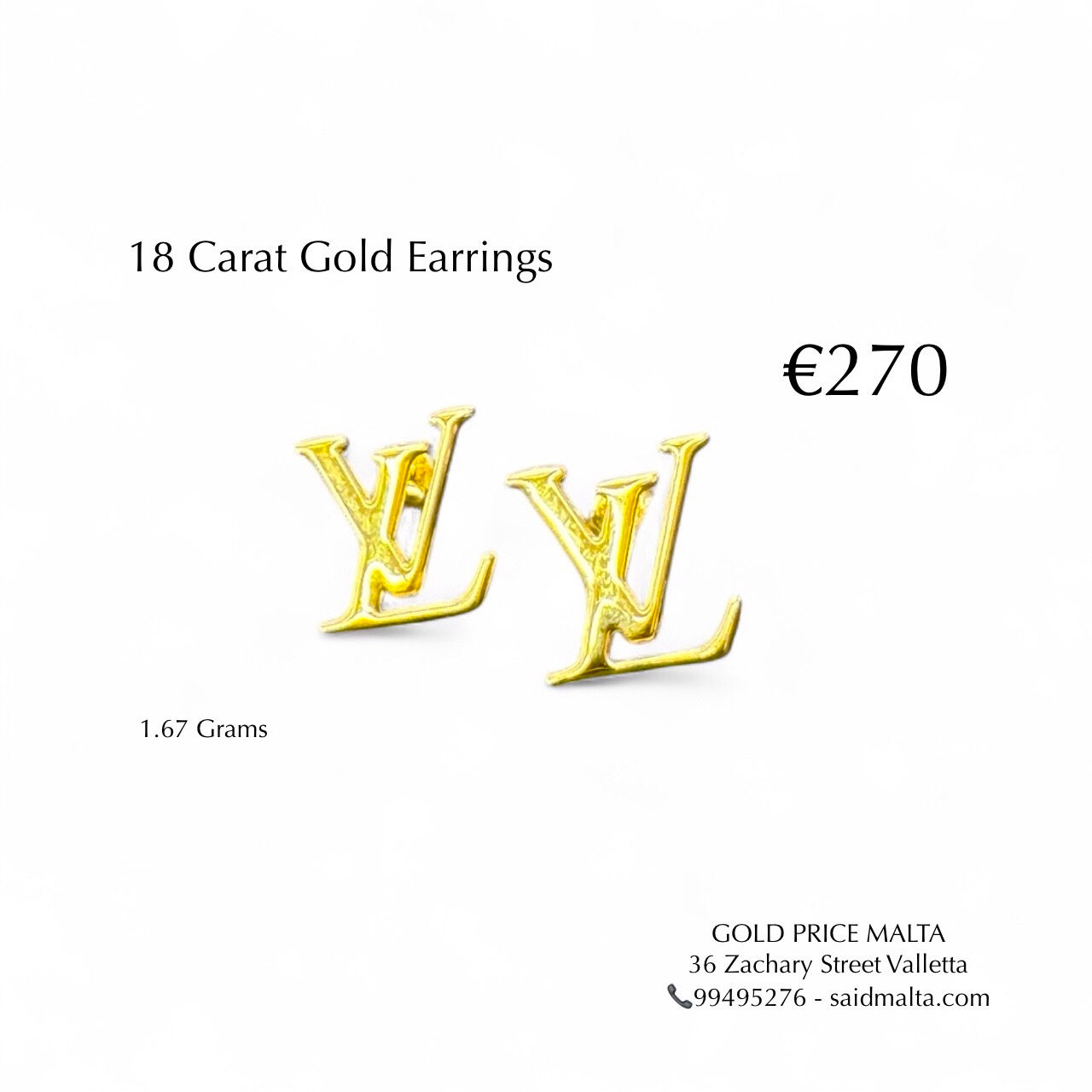 18 Carat Gold Earrings