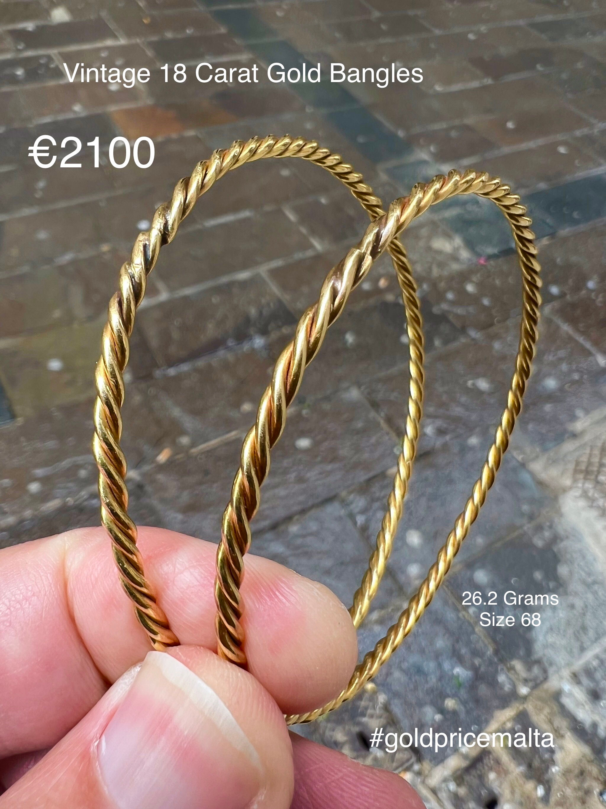Vintage 18 Carat Gold Bangles