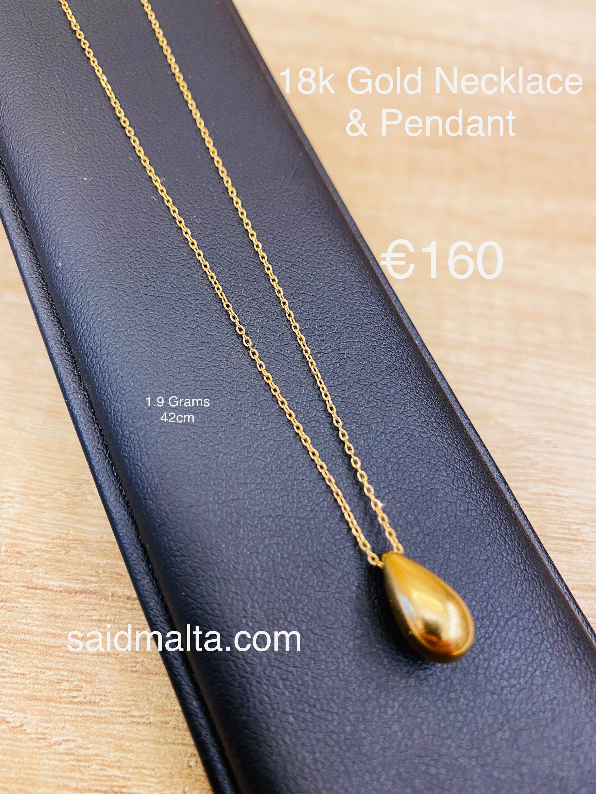 18 Carat Gold  Necklace & Pendant