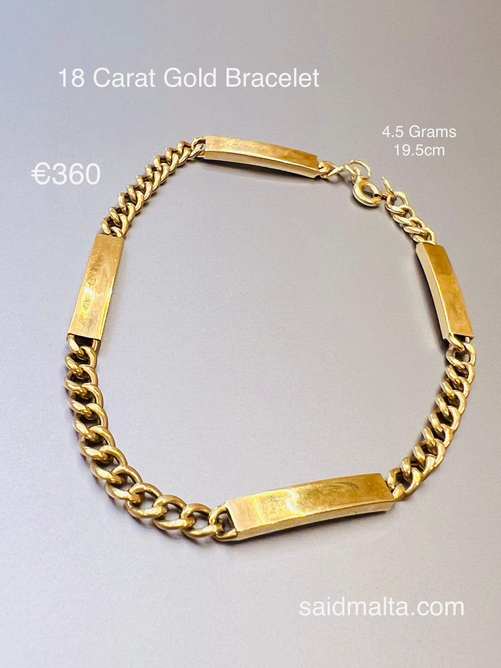 18 Carat Gold Bracelet
