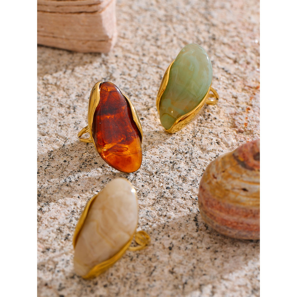 Thumbnail: Natural Stone Ring Adjustable
